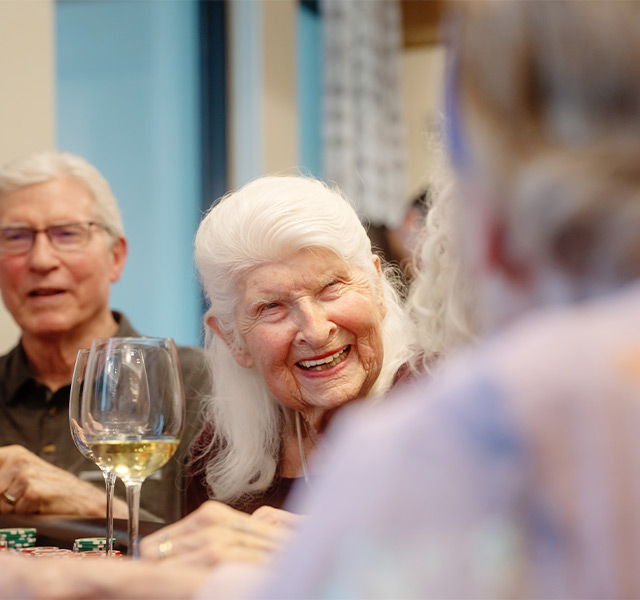 A person smiling.