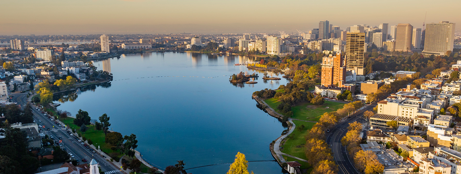 aerial view of the city of Oakland