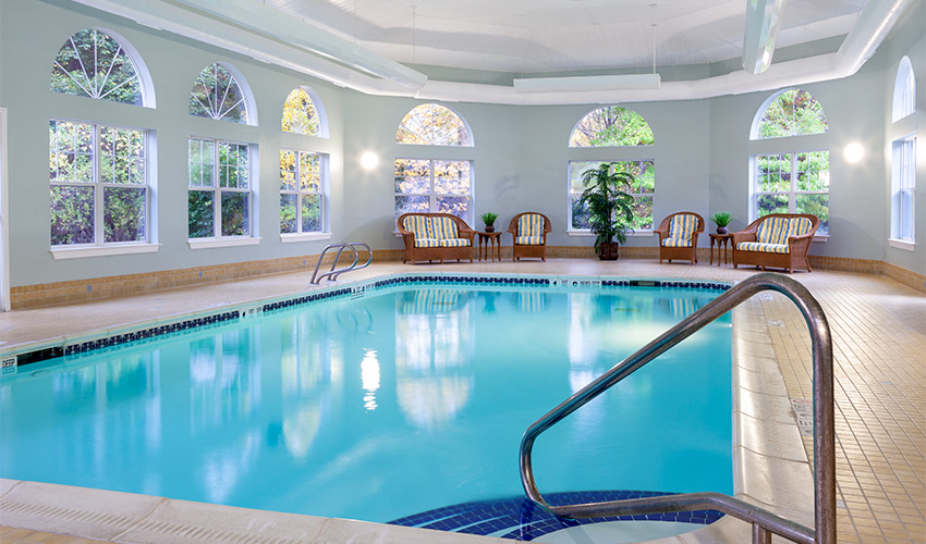 An indoor pool.