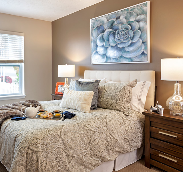 An apartment at The Legacy at Erie Station.