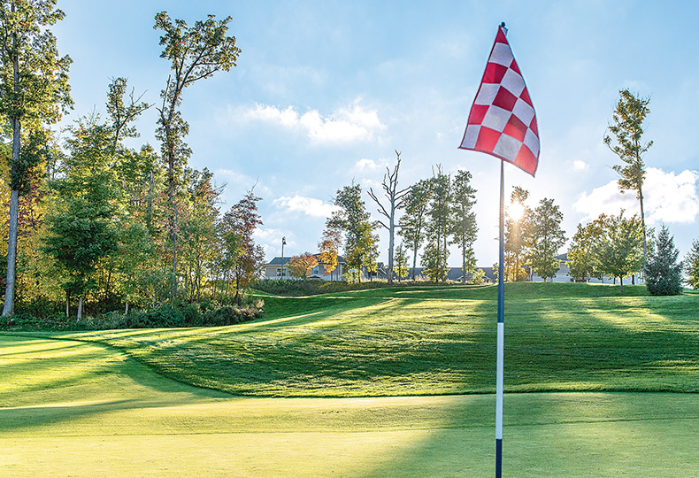 A golf course.