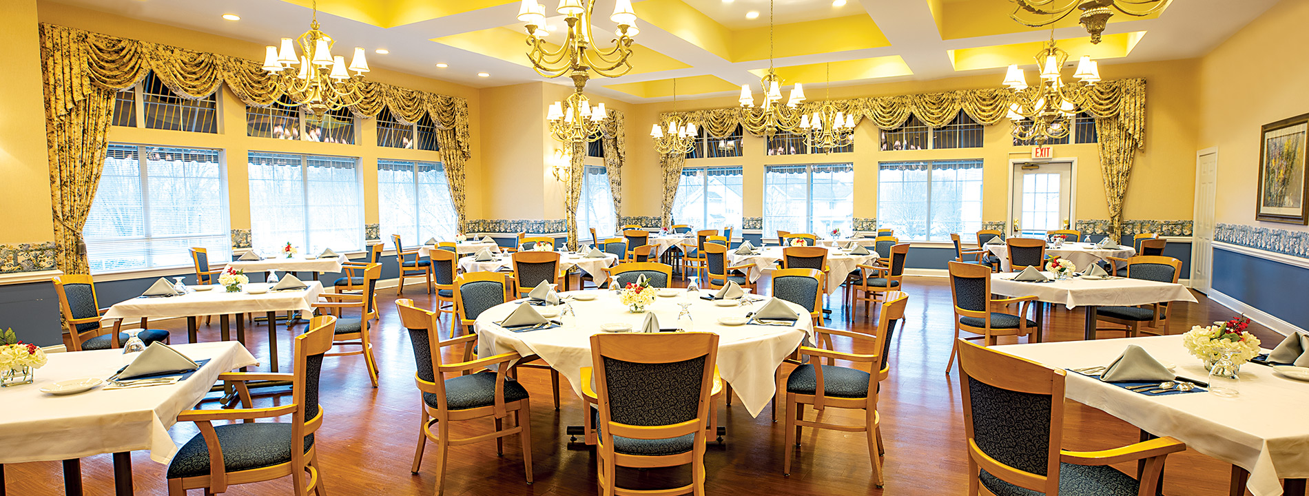 A dining area at The Legacy at Parklands.