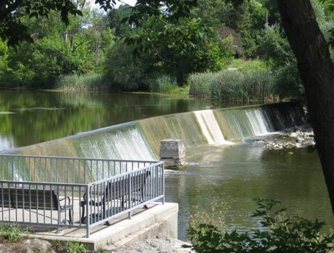 A dam nearby.