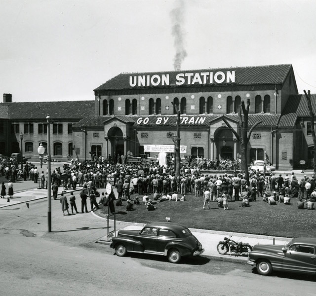 Image of black and white Union Station building.