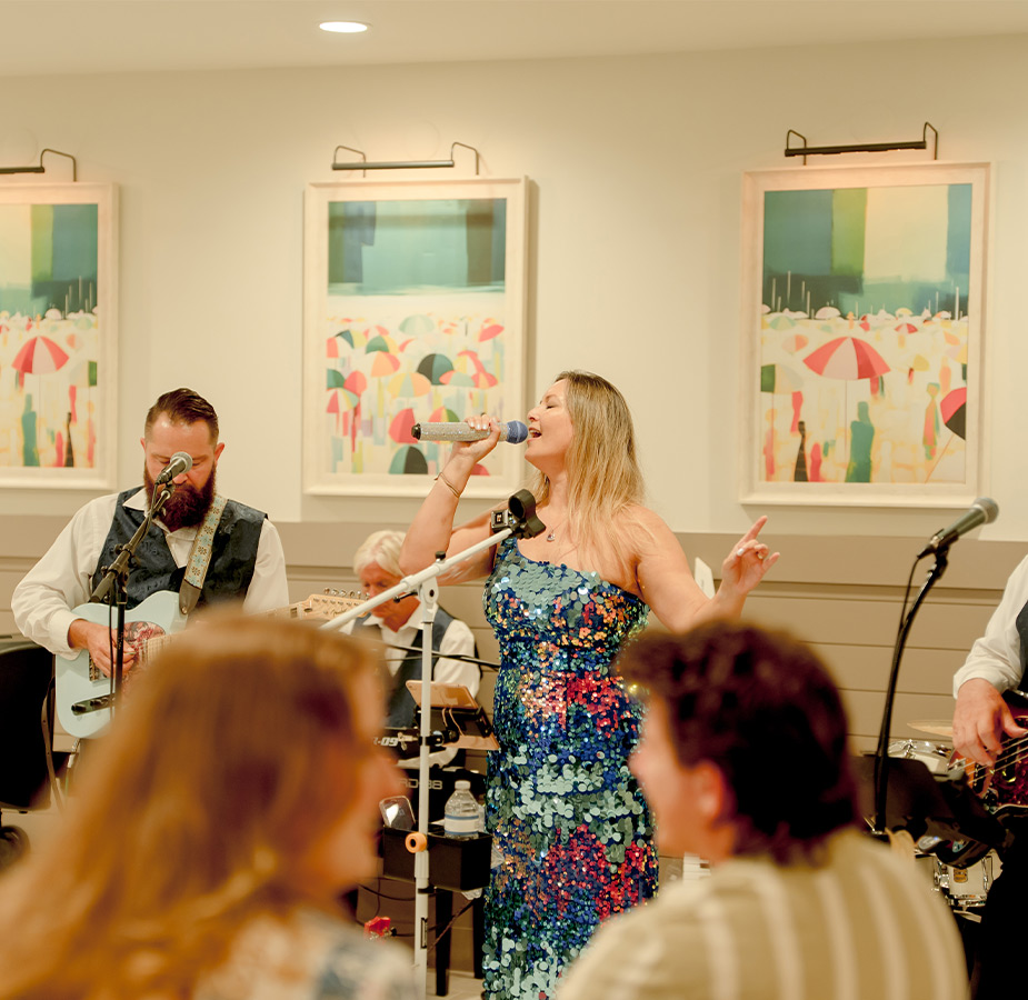 a band playing live music.