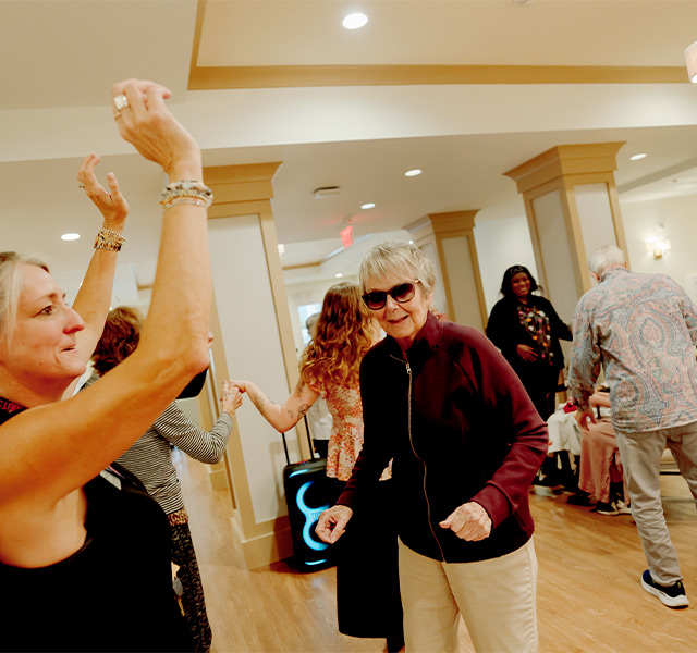 People dancing.