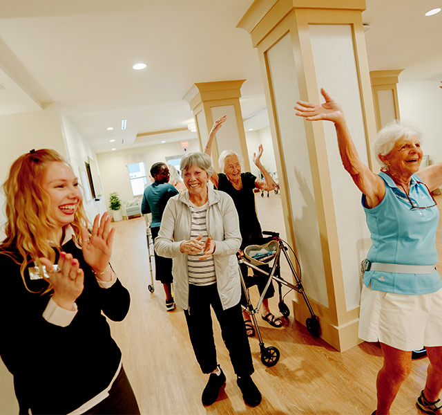 People dancing.