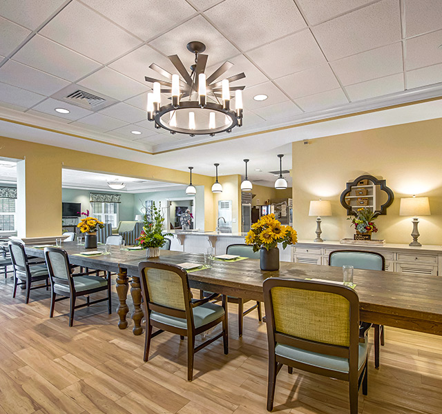 The activity room at The Watermark at Marco Island.