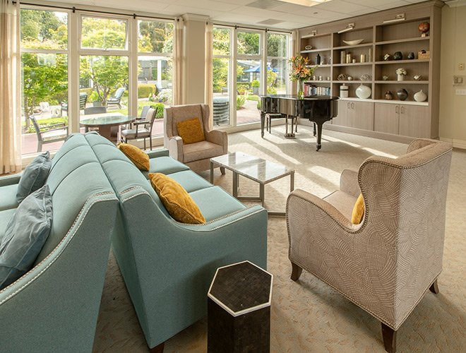 The lobby at Sagebrook Senior Living at San Francisco.