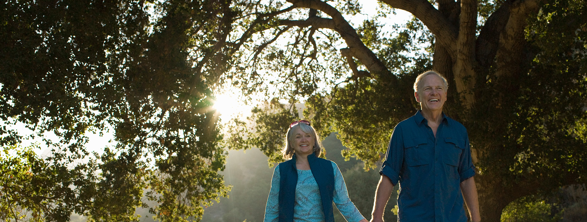 People walking on a path.