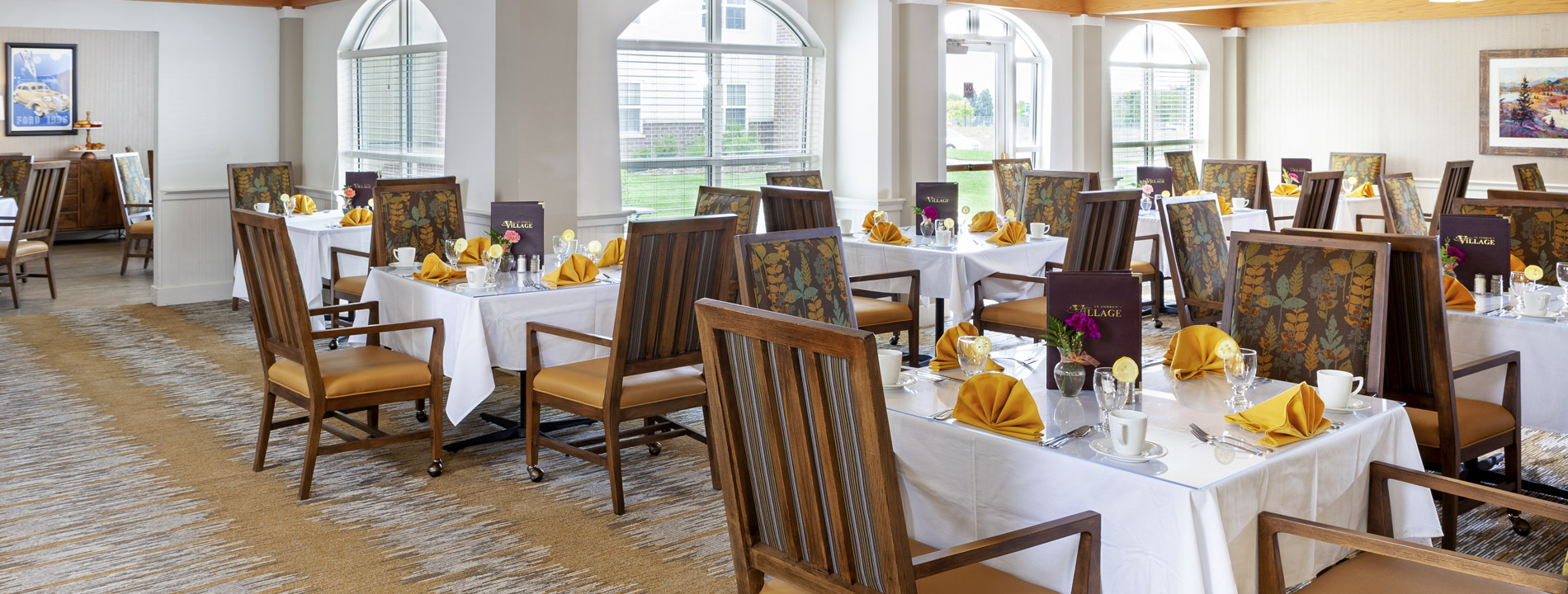 A dining area at St. Andrews Village.