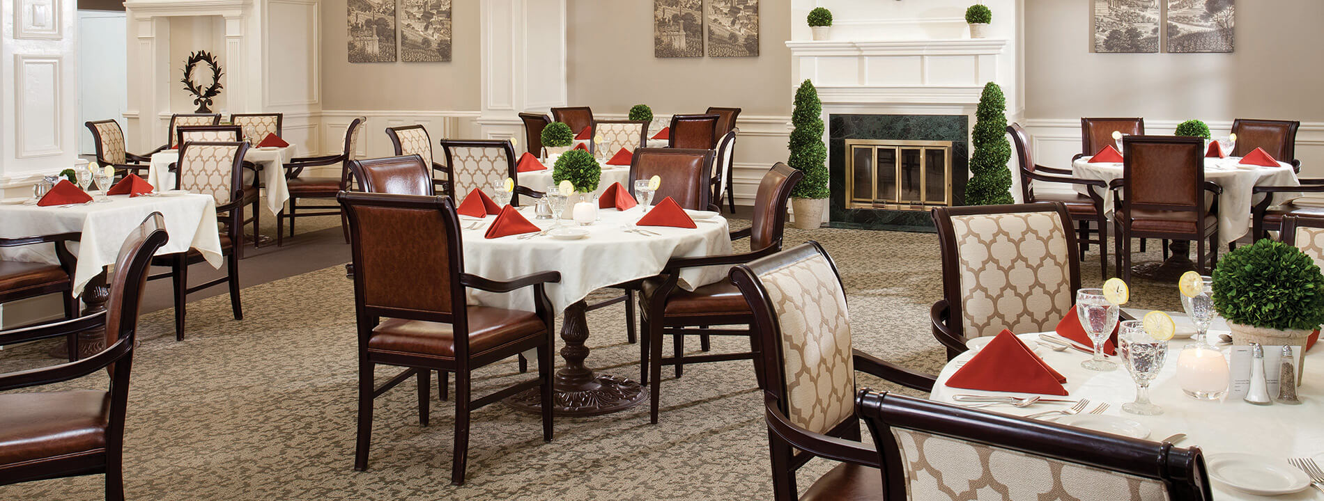 A dining area at St. Andrews Village.