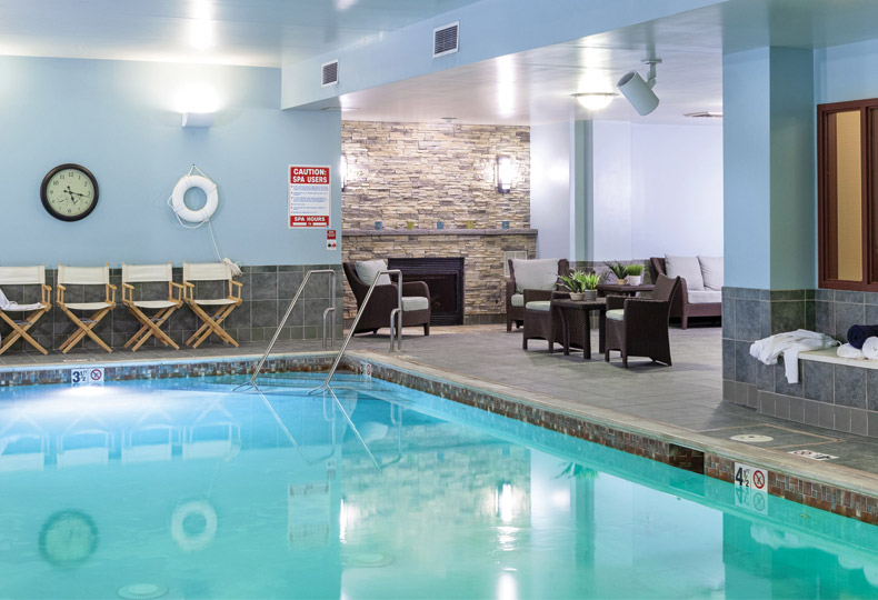 A pool in the fitness center.
