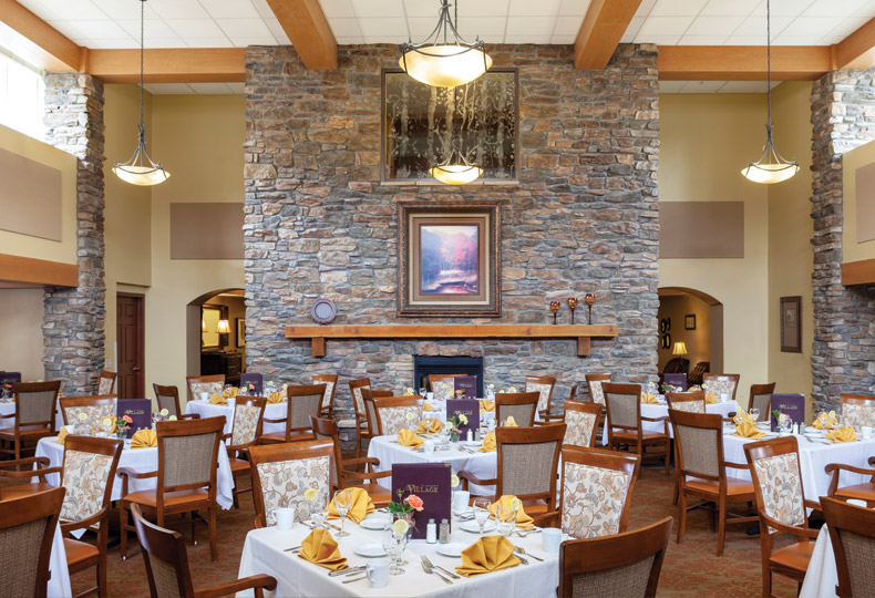 A dining area at St. Andrews Village.