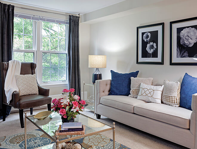 An apartment at St. Andrews Village.