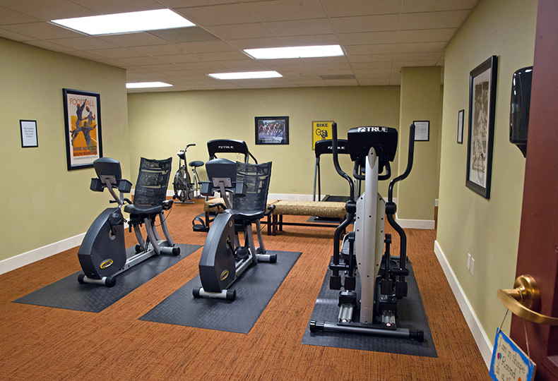 The fitness area at St. Andrews Village.