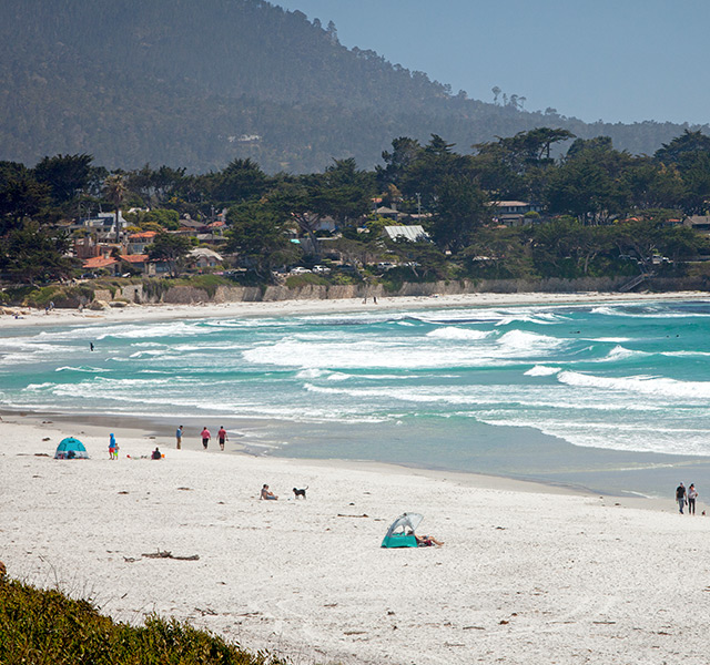 The Carmel beach.