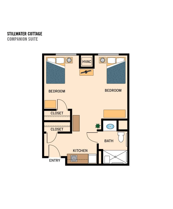 Memory care companion suite
