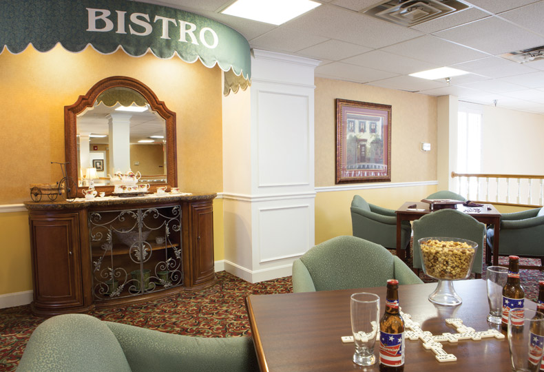 The bistro at The Fountains at Greenbriar.