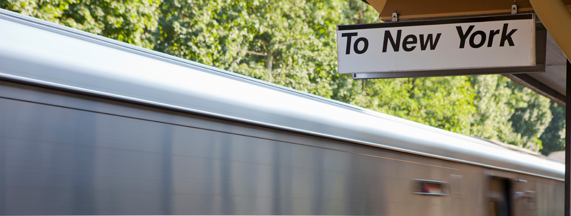 Subway to New York sign.