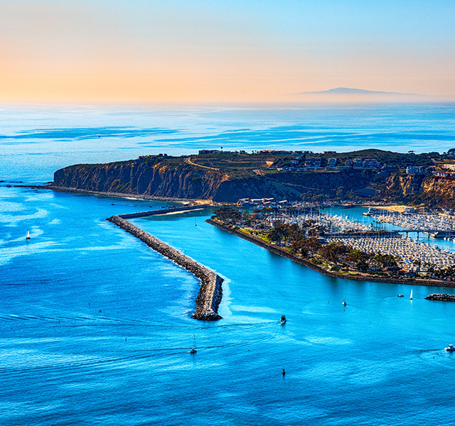 Ocean coastline.