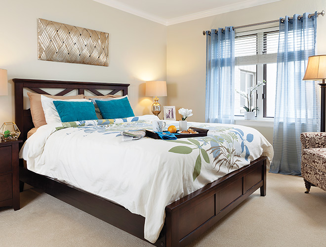 An apartment at The Fountains at Bronson Place.