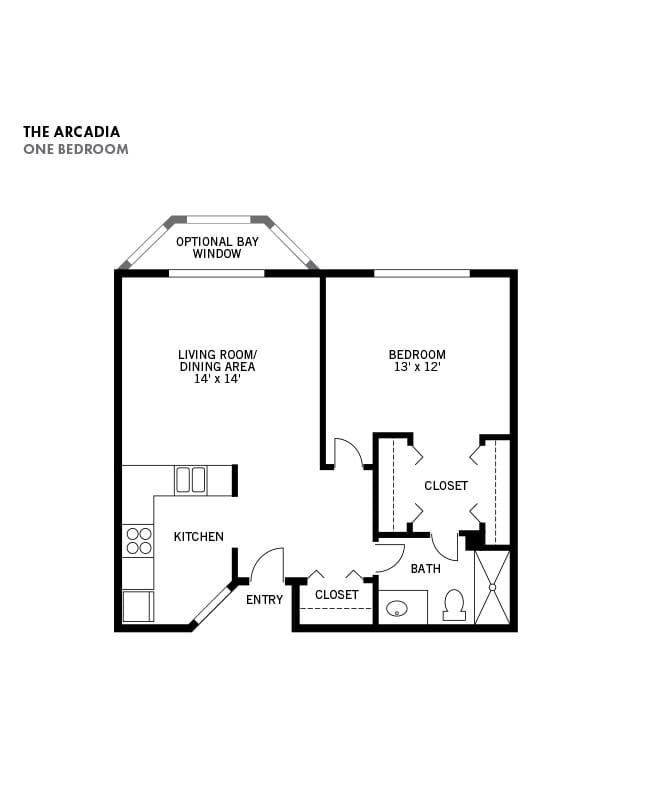 Assisted Living 2 bedroom apartment, The Fountains at Bronson Place in Kalamazoo, MI