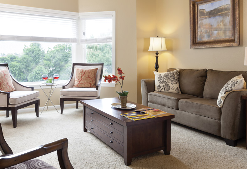 An apartment at The Fountains at Bronson Place.