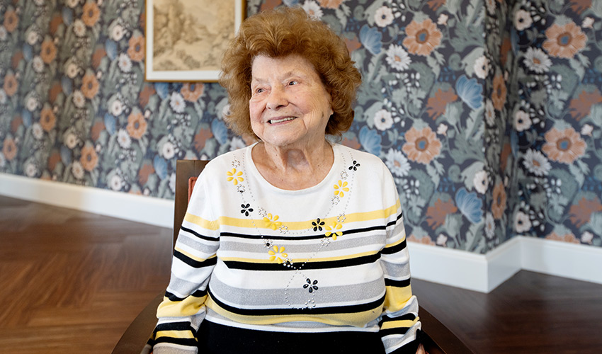 A portrait of a female resident.