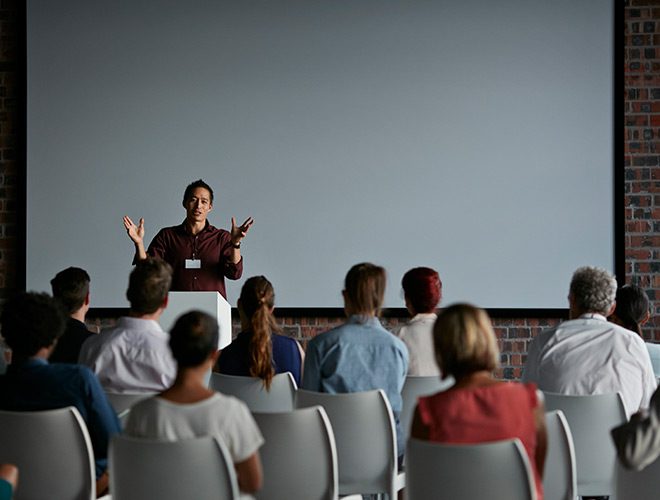 A class at a university.