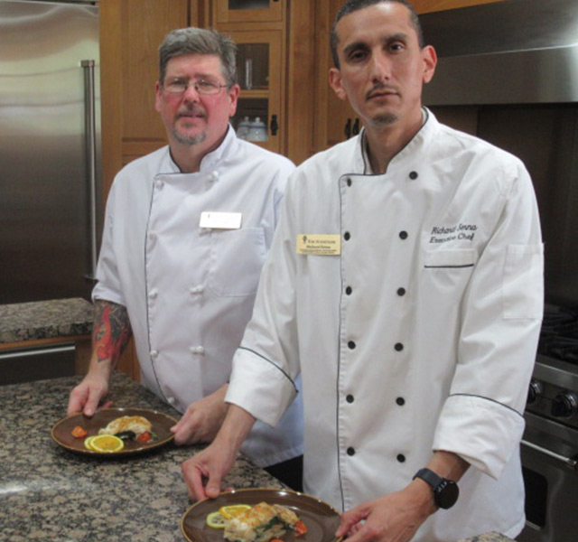 Executive Chef Eric Clark and Dining Director Richard Sena.
