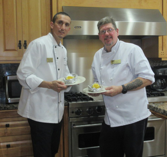 Executive Chef Eric Clark and Dining Director Richard Sena.