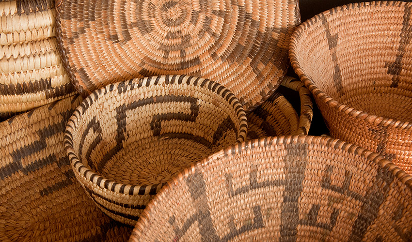 Native American baskets.