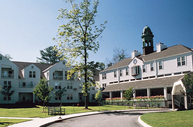 The Fountains at Millbrook building entrance.