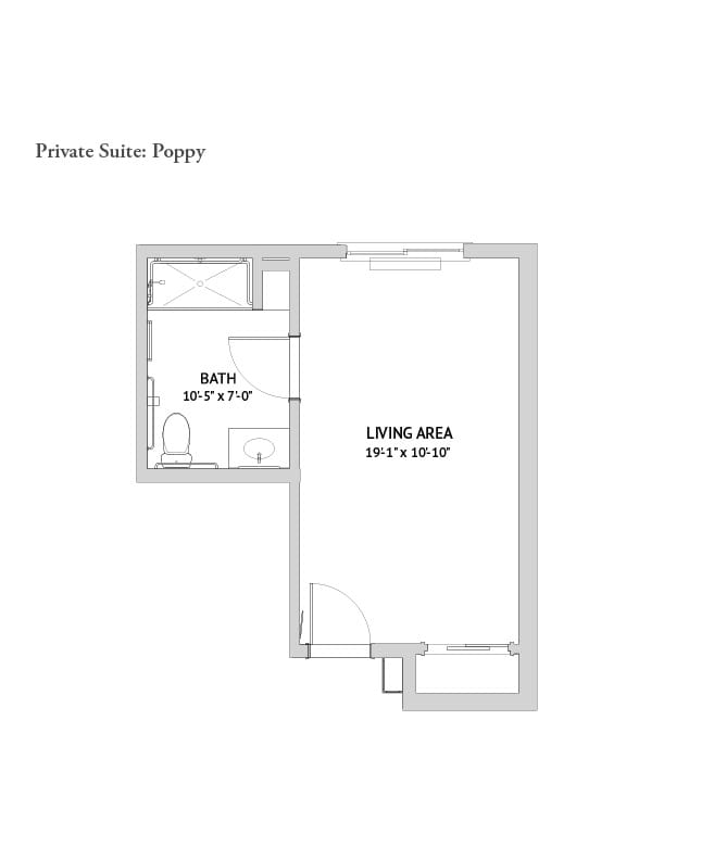 Memory care private floor plan