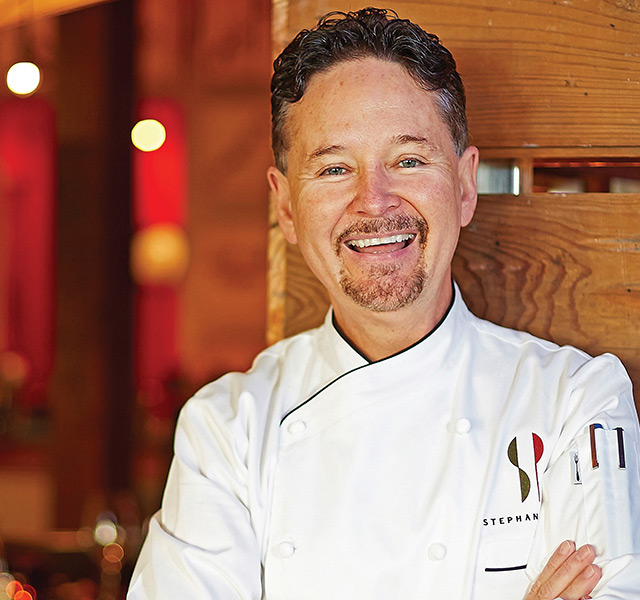 A person in a chef's coat.