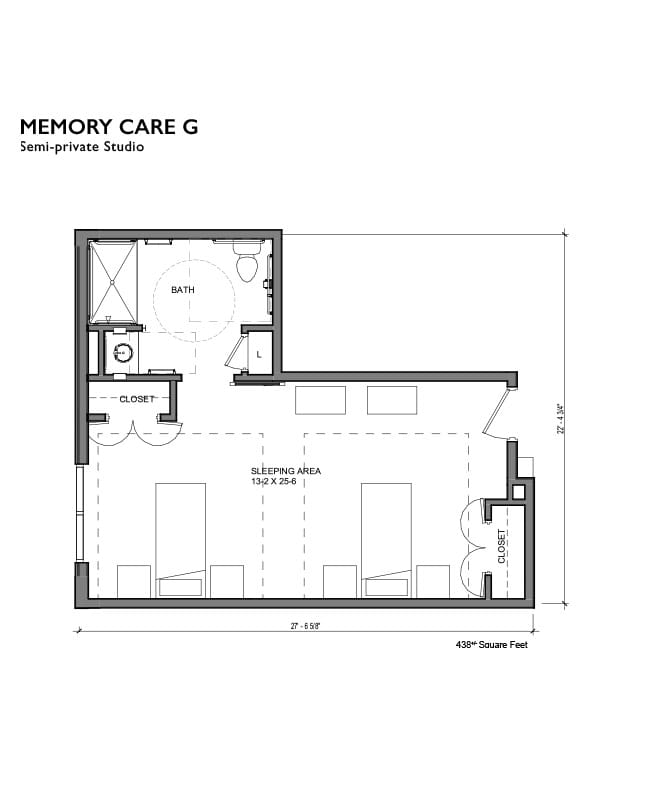 Memory Care shared floor plan.