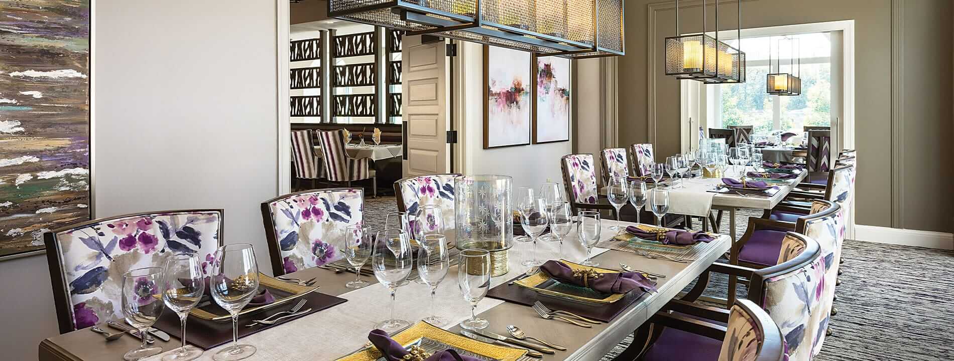 A private dining available for use by the residents and their guests.