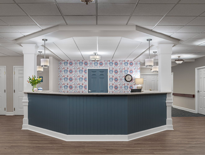 The front desk at The Watermark at Bellingham.