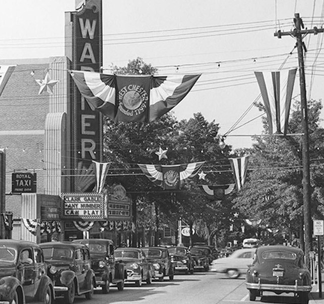 A black and white historic photo of Pennsylvania.