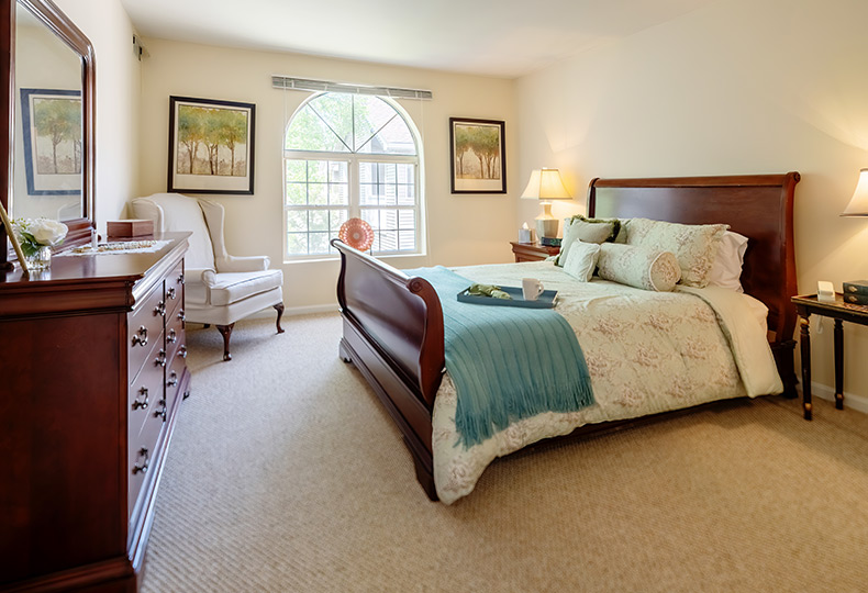 A fully furnished bedroom.