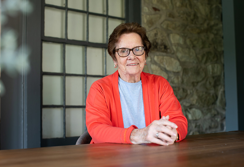 A person sitting at a table.