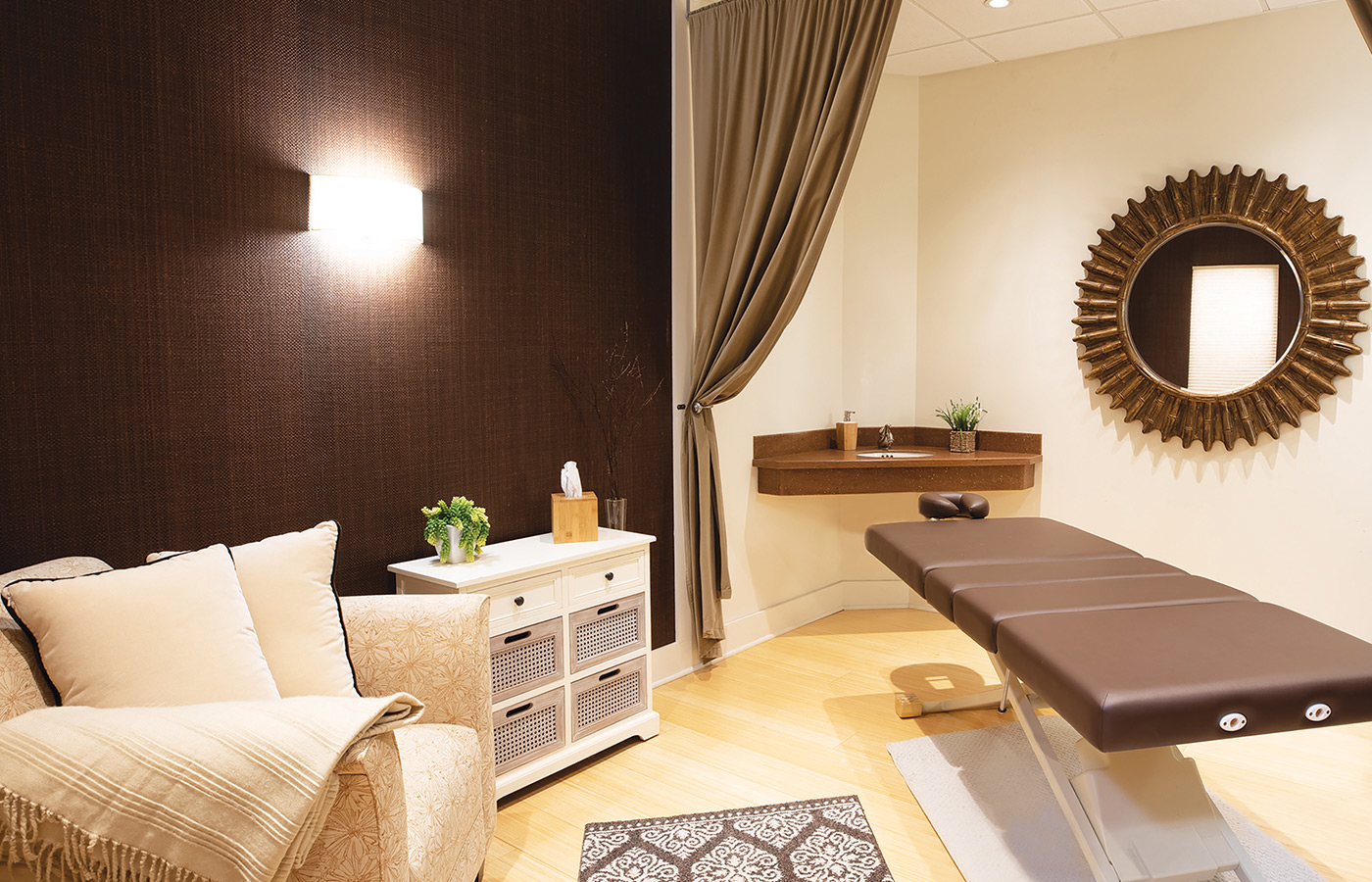 The massage room at The Watermark at East Hill.