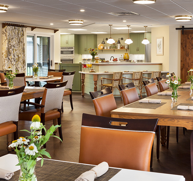 A cafe at The Watermark at East Hill.