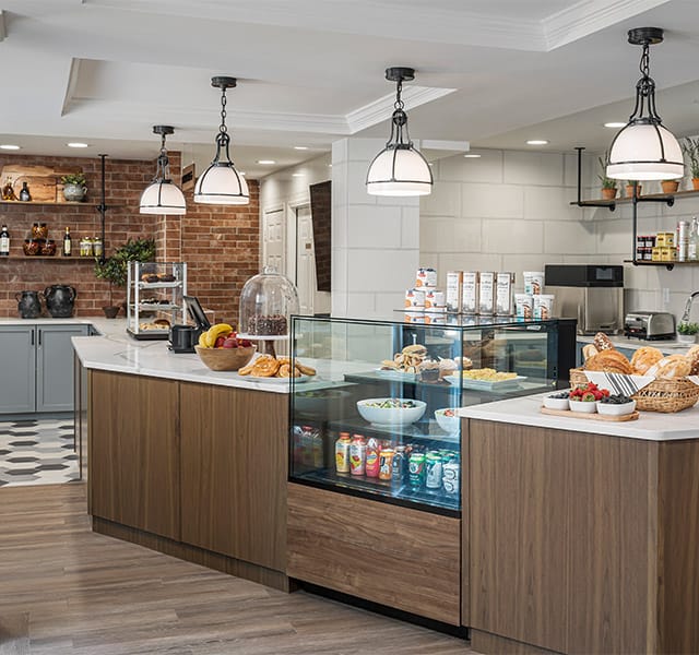 The cafe at The Watermark at St. Peters.
