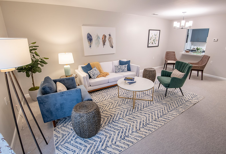 An apartment at The Watermark at St. Peters.