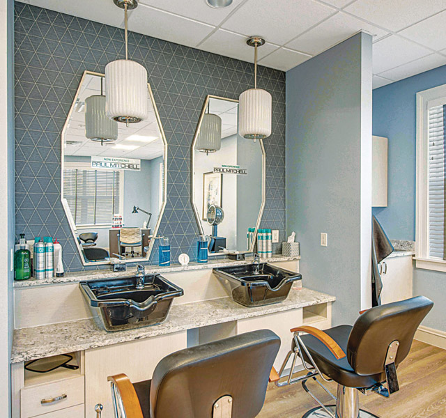 A salon at The Watermark at Trinity.