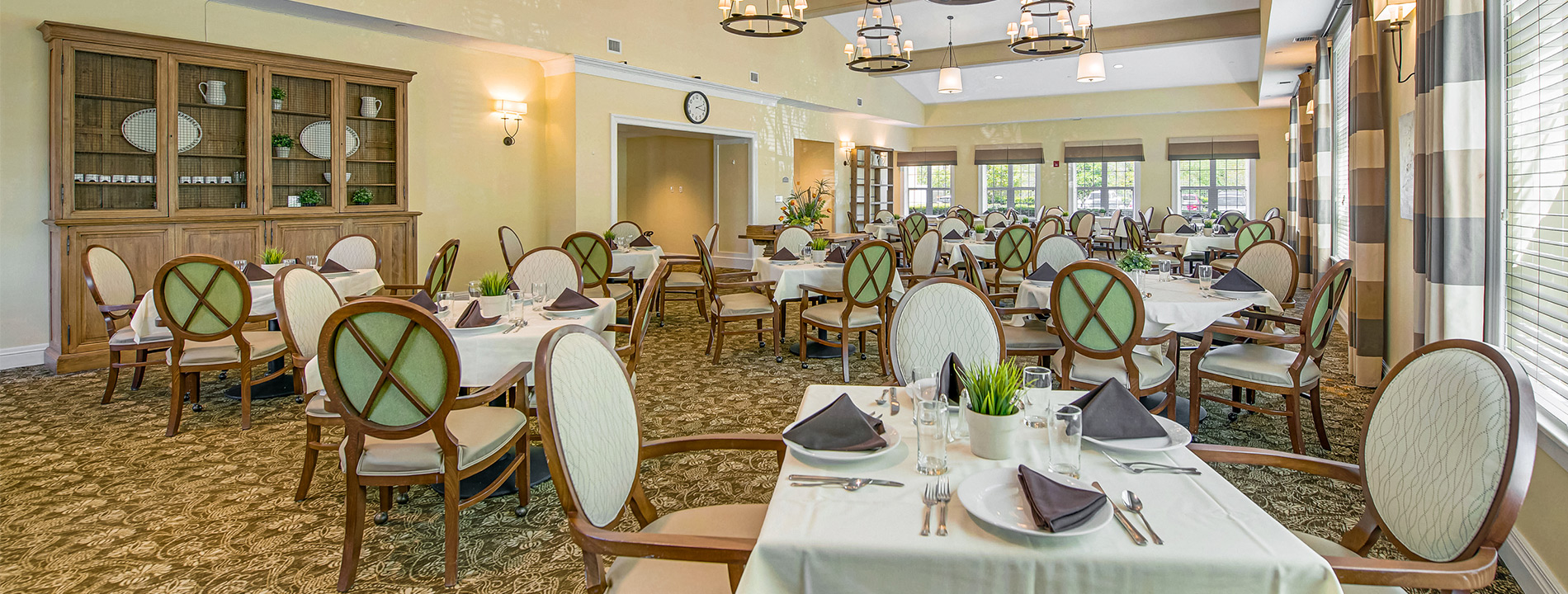 A dining area at The Watermark at Trinity.