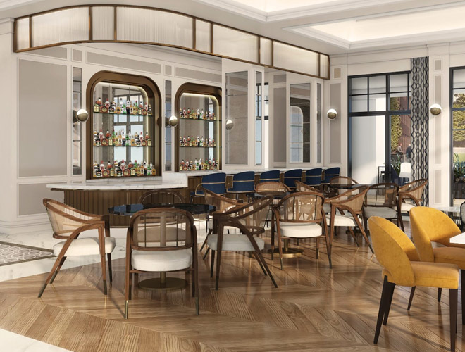 The bar and dining area at The Watermark at West Palm Beach.