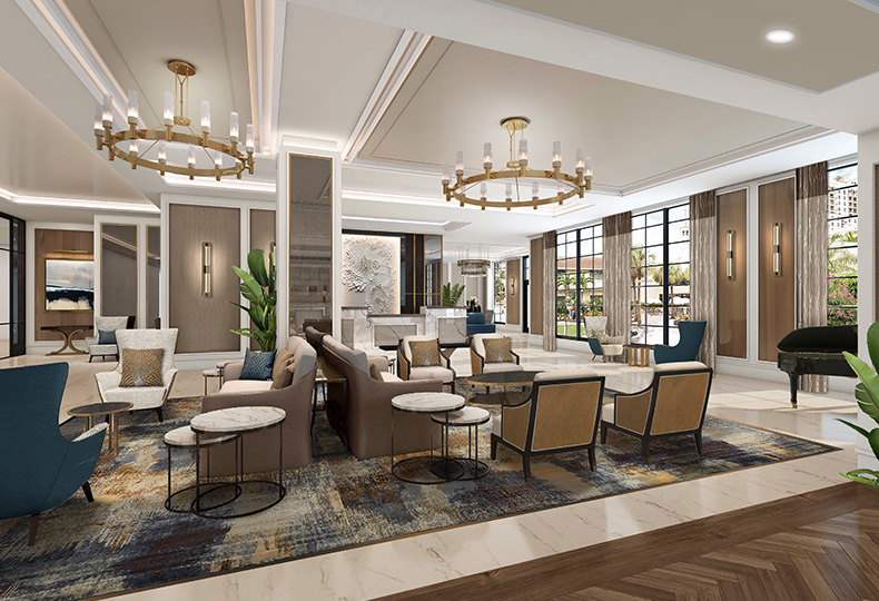 The interior of West Palm Beach.